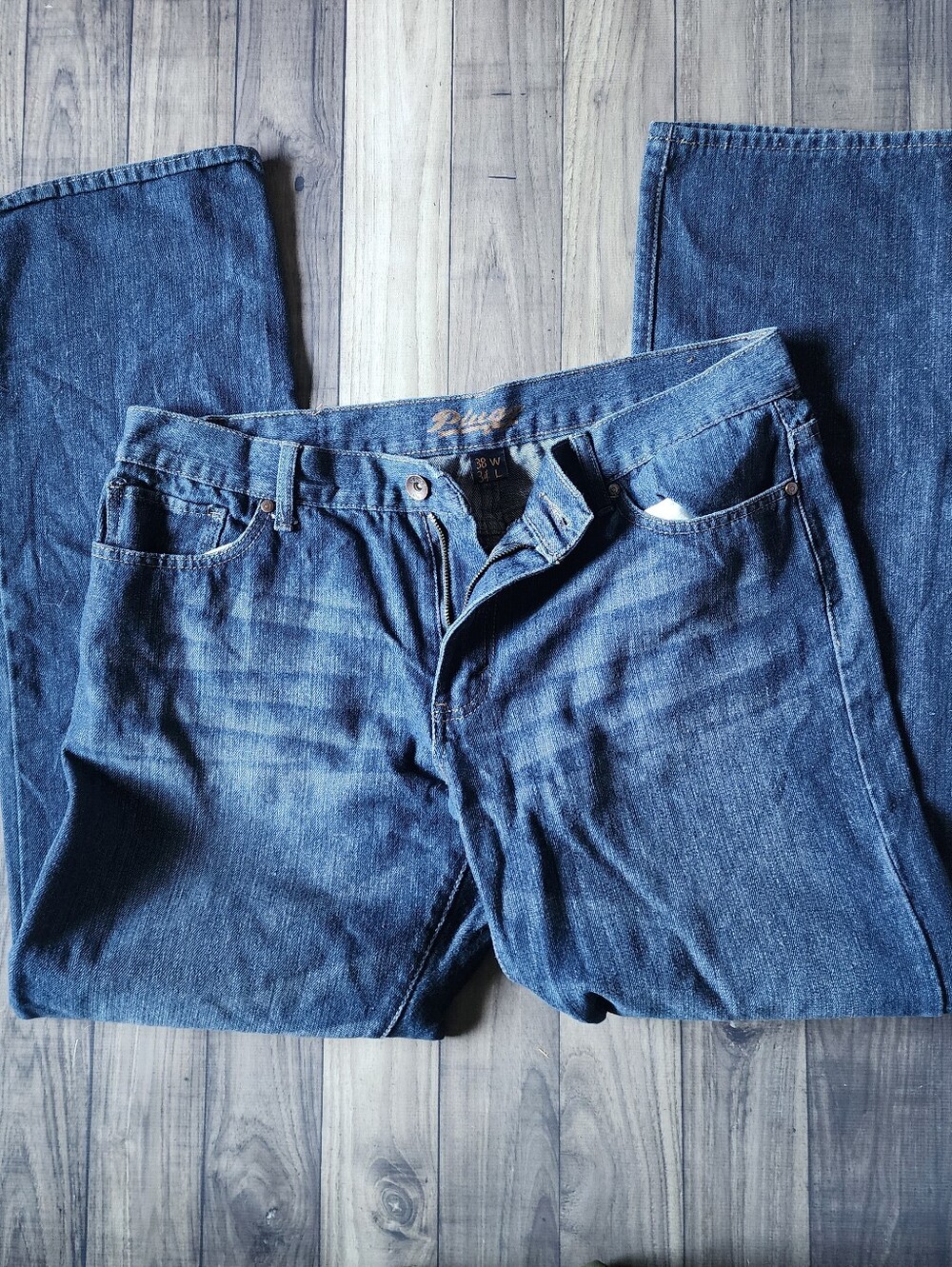 Plugg Classic Men's Blue Denim Jeans 38x34